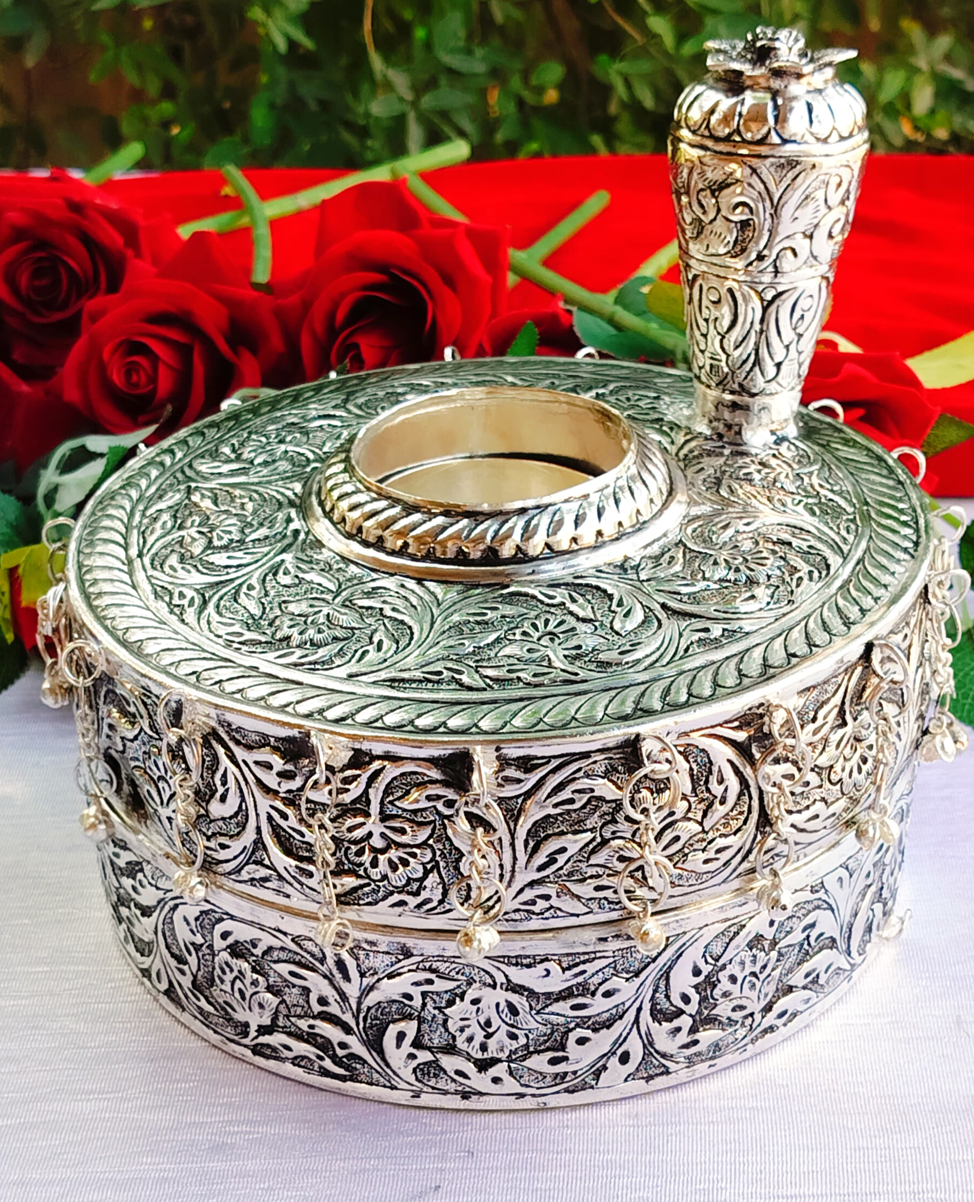 German Silver Antique Finish tiragali//Hand Grinder